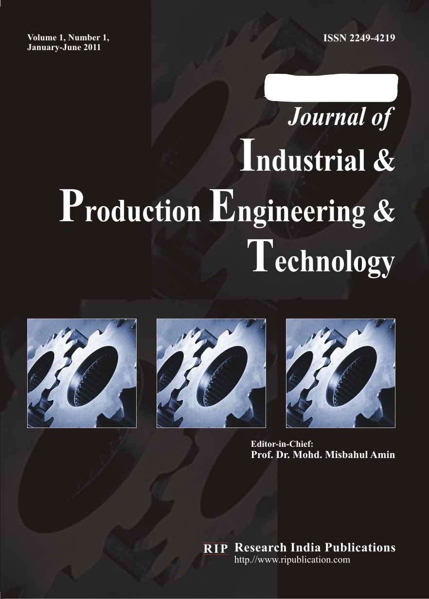 Indian Journal of Industrial and Production Engineering and Technology